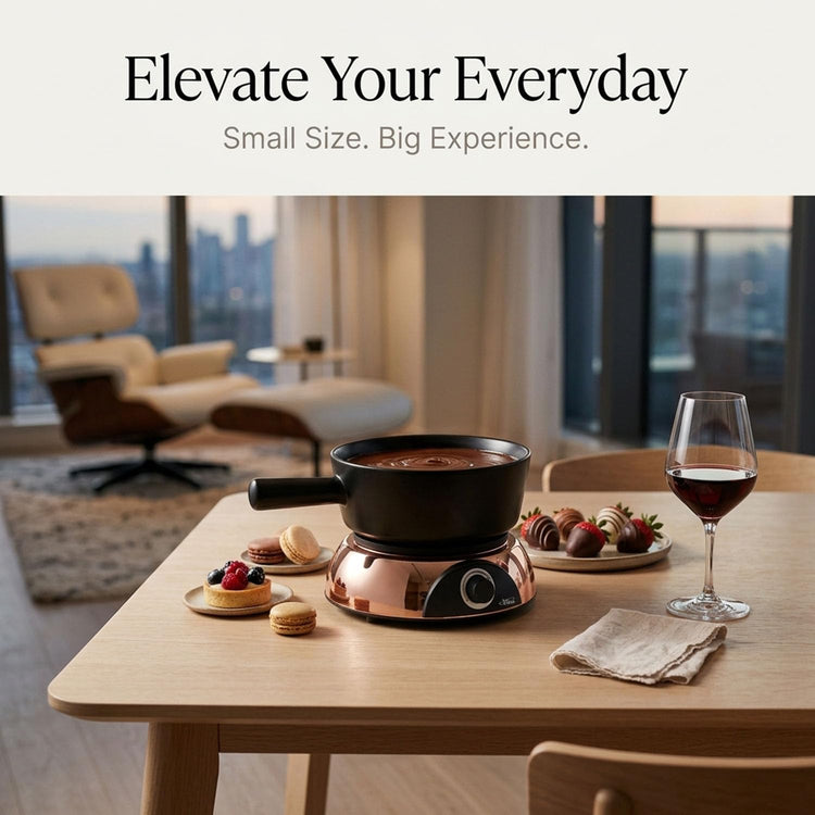 Electric Dip Warmer & Fondue Pot with Adjustable Temperature