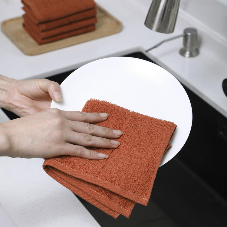 Dishcloths Kitchen Highly Absorbent Dish Rags 100% Cotton Dish Cloths for Washing Dishes (12 Count)