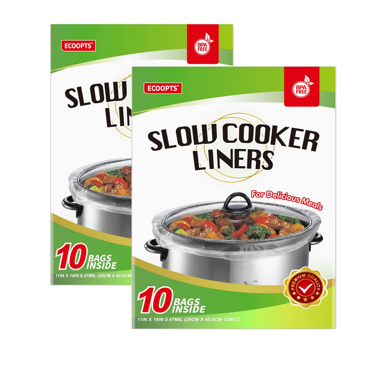 Slow Cooker Liners Disposable Cooking Bags Small Size Pot Liners Fit 1QT to 3QT Suitable for Oval & Round Pot
