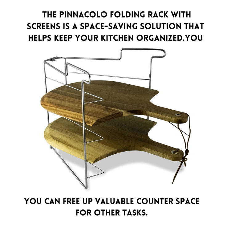 Folding Pizza Rack with five 14 Inch Pizza Screens