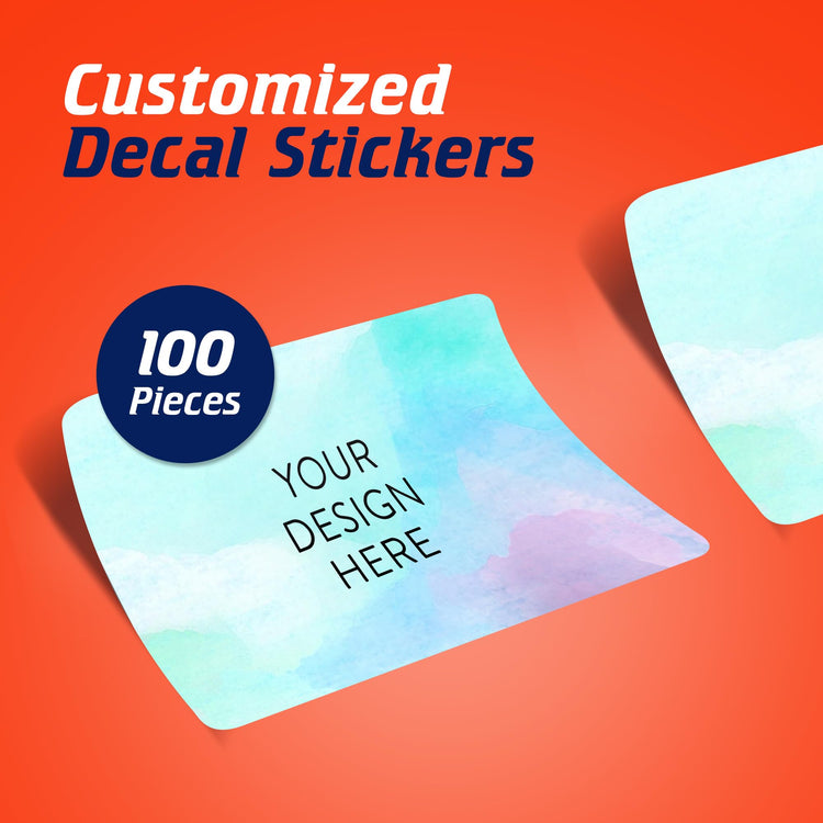 100 Custom Vinyl Stickers (100 Count)