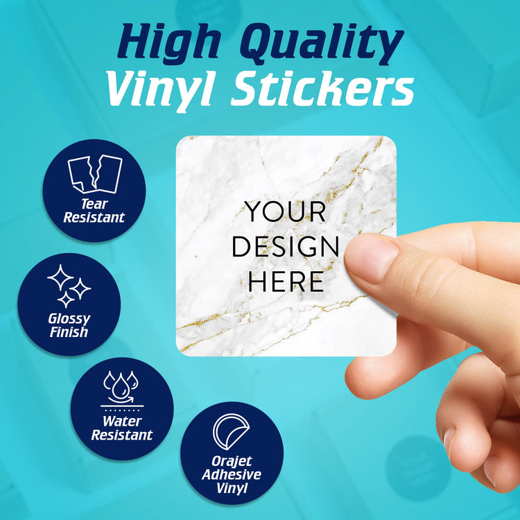 Custom Vinyl Stickers Your Image (100 Count)