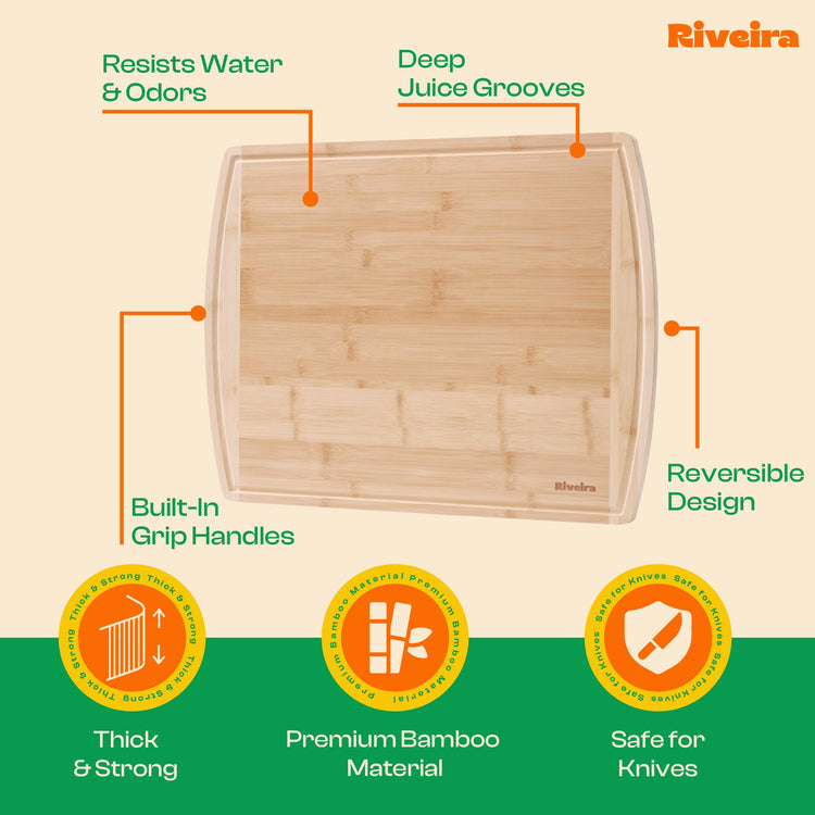 Two Tone Bamboo Wood Cutting Board
