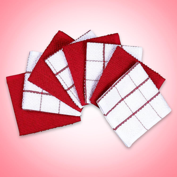 Cotton Kitchen Dish Cloths Set of 8 (8 Count)
