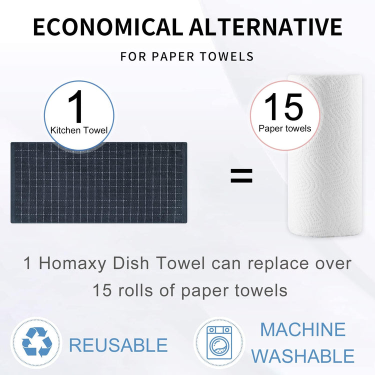 100% Cotton Terry Kitchen Towels (6 Count)