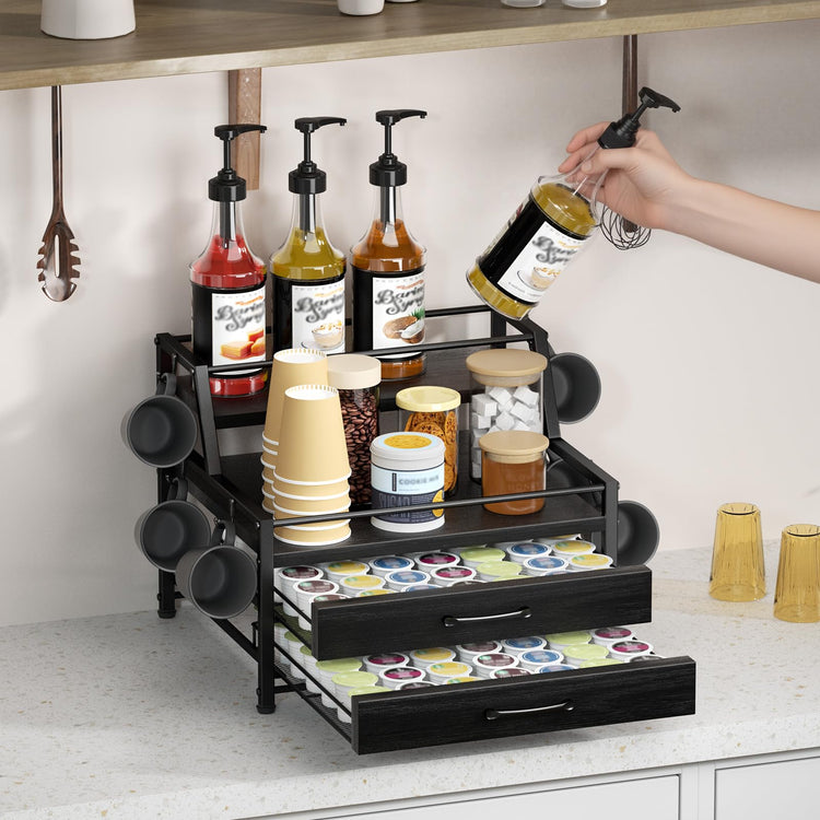 Coffee Syrup Rack Organizer