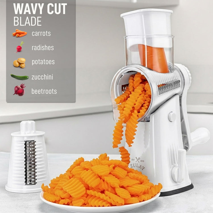 Rotary Cheese Grater 5 Blade Cheese Shredder
