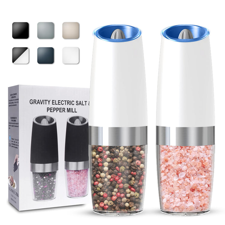 Battery Operated Gravity Salt And Pepper Grinder Set (2 Count)