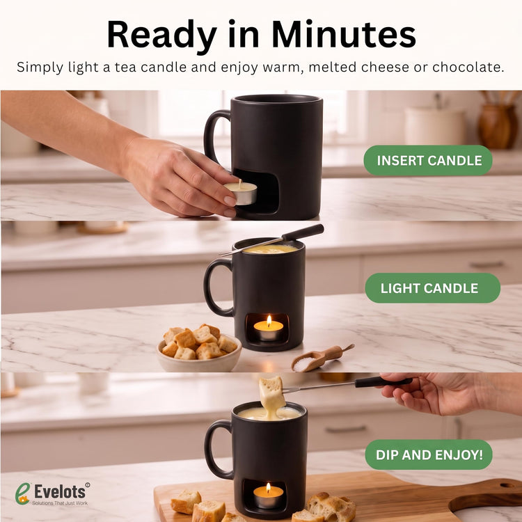 2 Pack Fondue Cheese & Chocolate Mugs (2 Count)