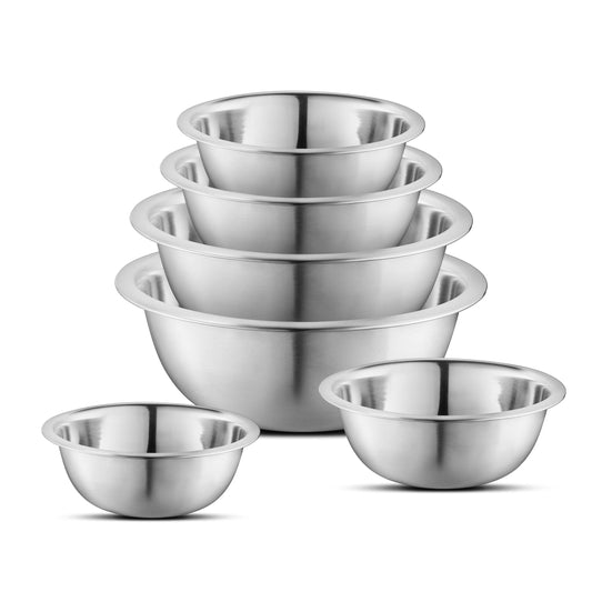 Set of 6 Premium Stainless Steel Mixing Bowls Set (5 Count)