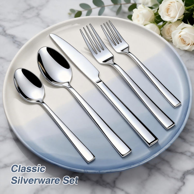 40 Piece Silverware Set (8 Count)