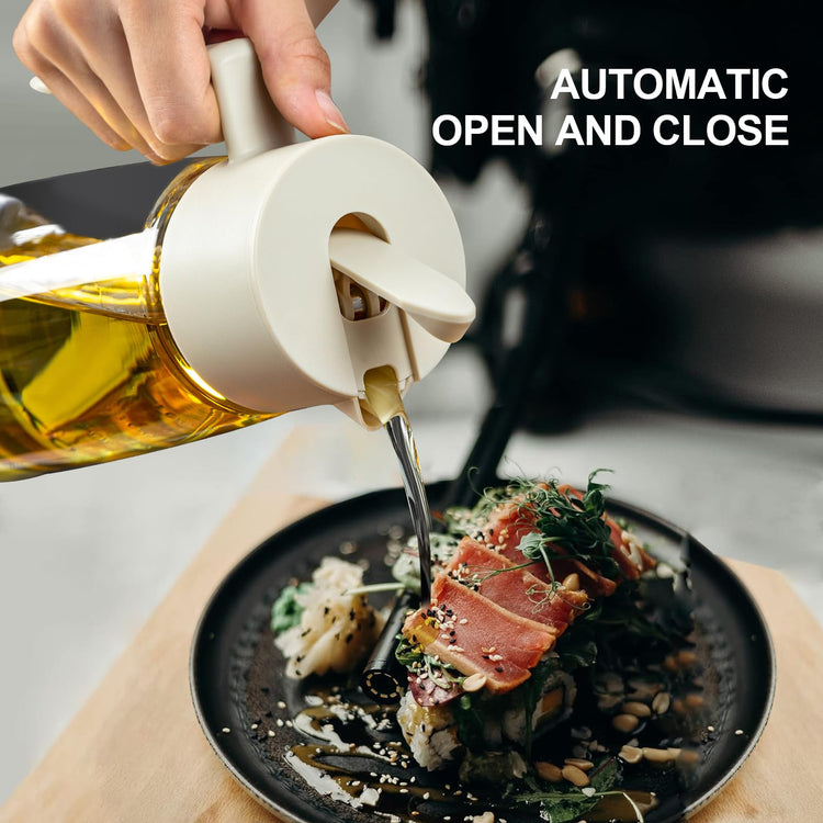 Olive Oil Dispenser Bottle for Kitchen with Leakproof and Dust Cover