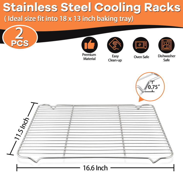 Cooling Baking Rack Stainless Steel (2 Count)
