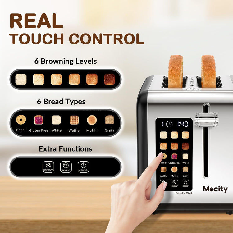 2 Slice Touch Screen Toaster