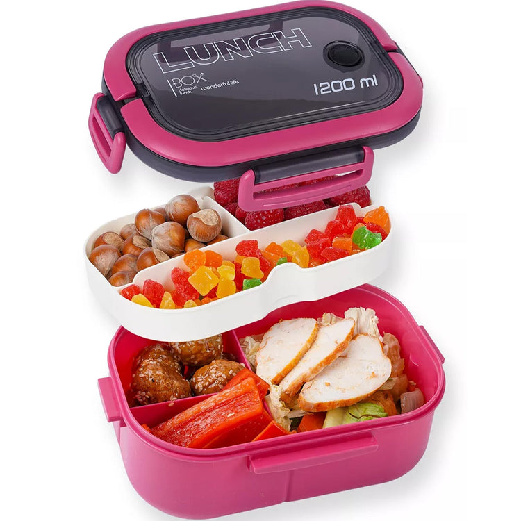 Double Layer Bento Box with Cutlery