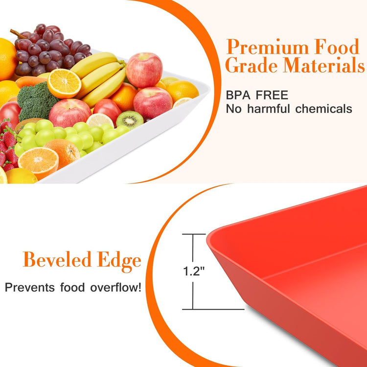 4 pcs Serving Tray for Entertaining (4 Count)