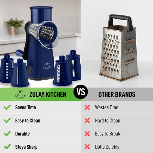 Rotary Cheese Grater 5 Blade Cheese Shredder