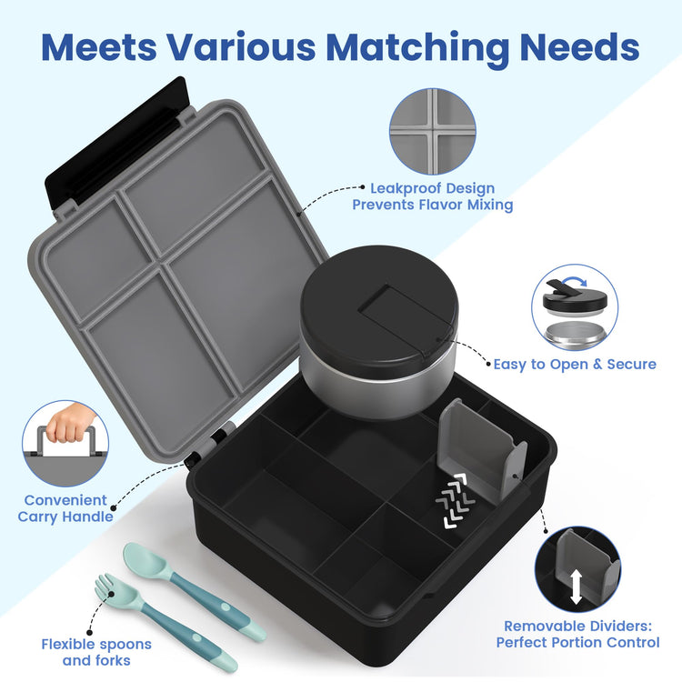 Bento Lunch Box for Kids with 8oz Soup Thermo