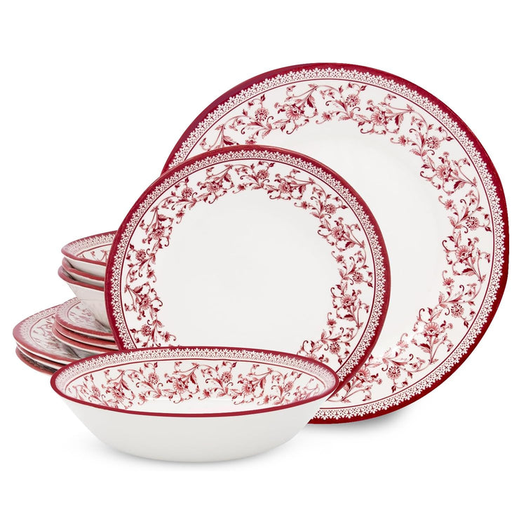 12 Piece Porcelain Dinnerware Set for 4