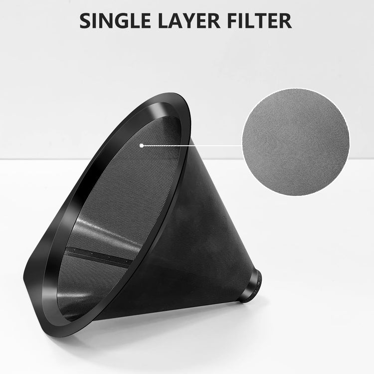 Pour Over Coffee Dripper Reusable Coffee Filter Paperless Coffee Filter Stainless Steel Pour Over Coffee Maker Cone Coffee Dripper for 1