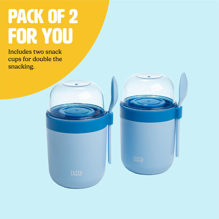 Travel Snack Cups with Spoons (2 Count)