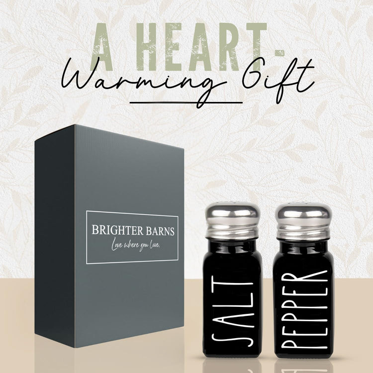 Black Salt and Pepper Shakers Set by Brighter Barns