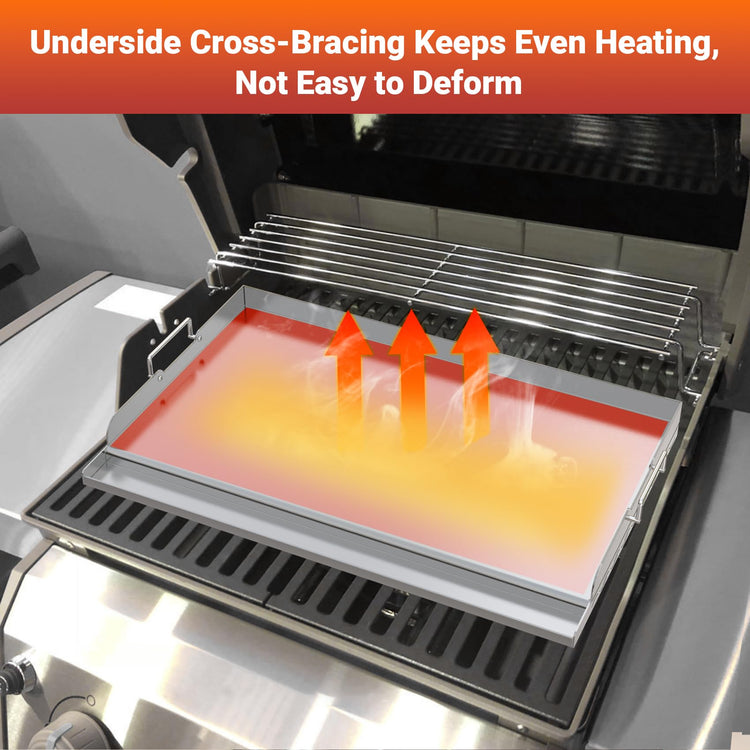 25x16 Inch Stainless Steel Griddle for BBQ and Flat Top Grill