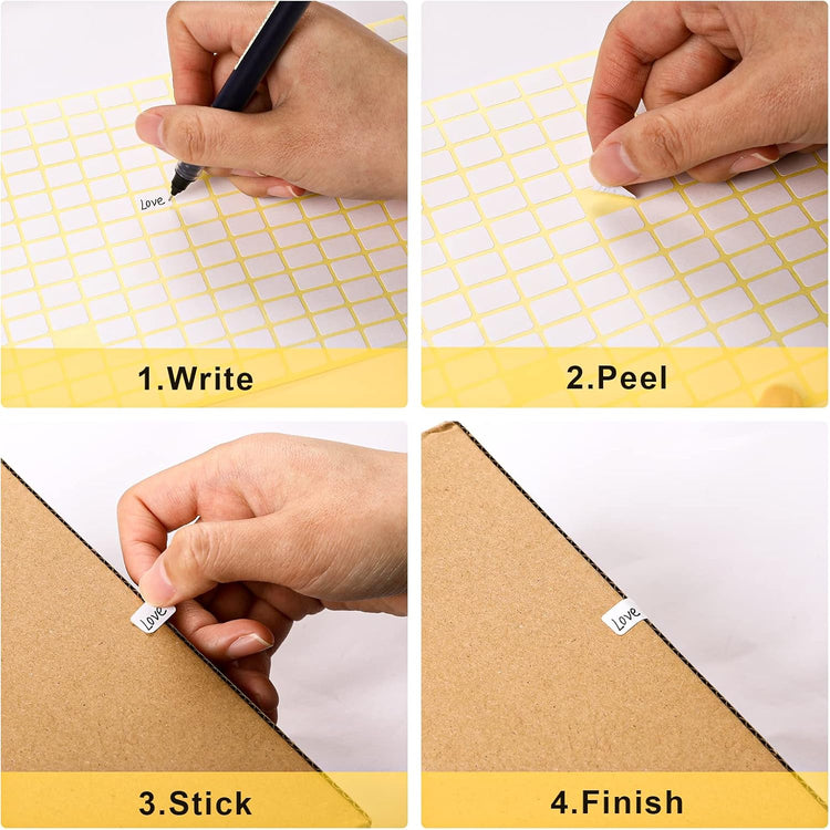 2940 Pcs Matte Small White Labels Stickers Blank Labels Removable Price Tags Labels Stickers for Jars Boxes File Folders Envelopes School Office Kitchen (13 X 9 mm)