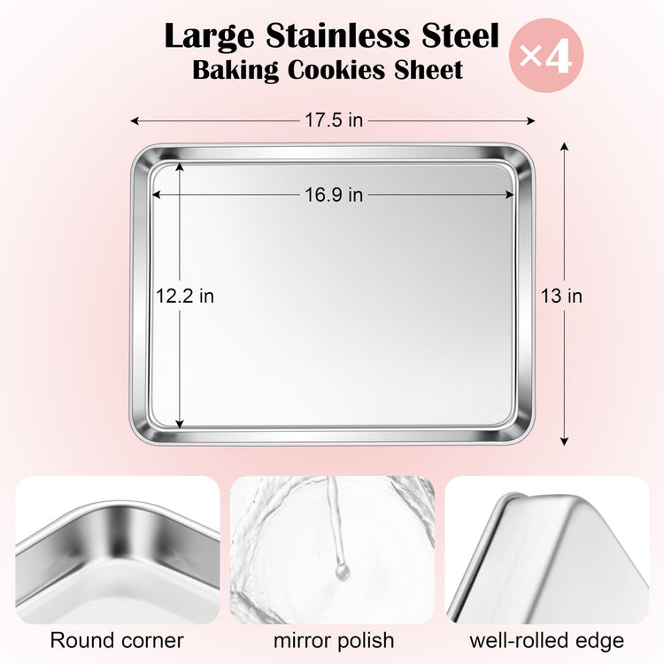 Stainless Steel Baking Sheet (4 Count)