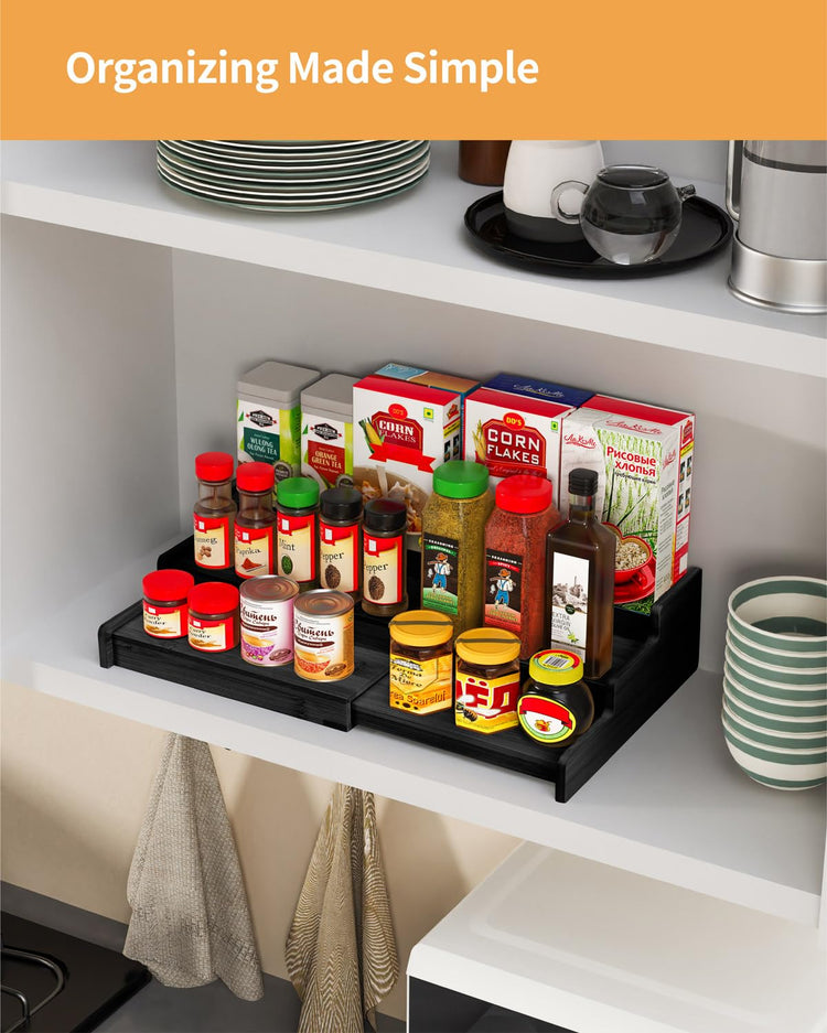 Spice Rack 3 Tier Natural Bamboo (2 Count)