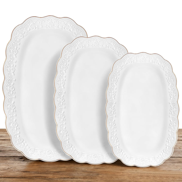 Ceramic Serving Platter Set (3 Count)