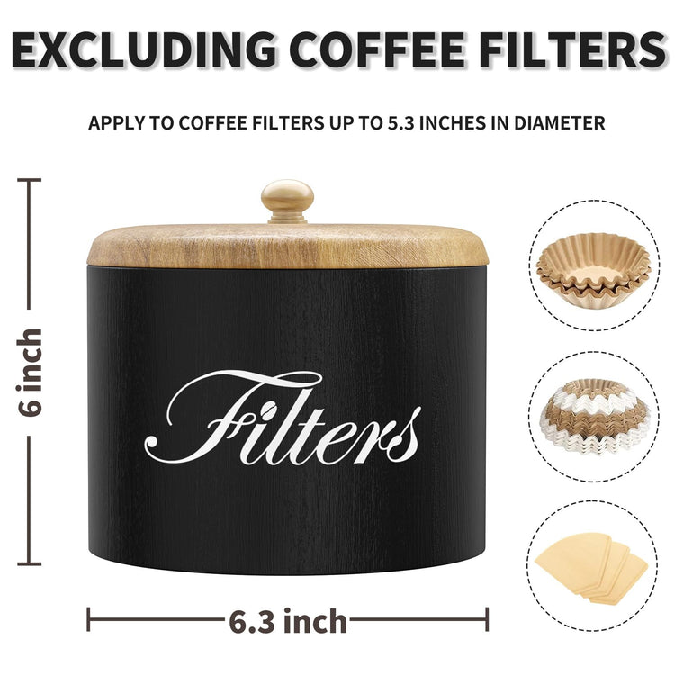 Wooden Coffee Filter Holder with Lid