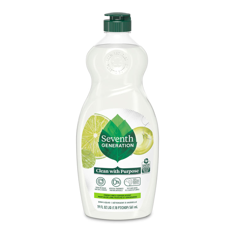 Dish Soap Fresh Lime & Ginger Scent 1 count Dishwashing Soap Dish Detergent Liquid Soap 19 oz (19 Fl Oz)