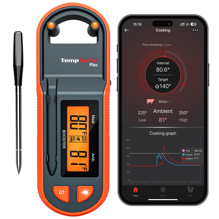 TempSpike 600ft Wireless Meat Thermometer with Ultra