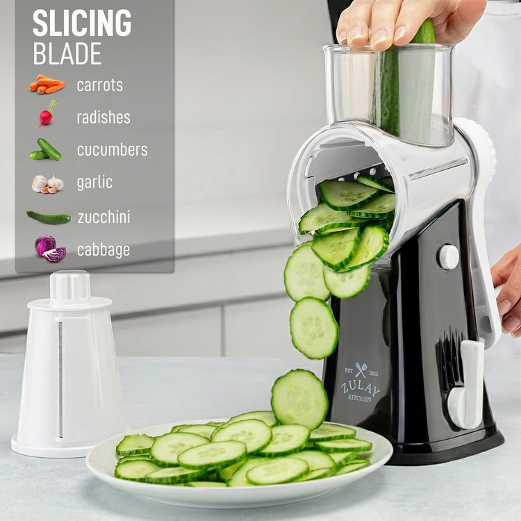 Rotary Cheese Grater 5 Blade Cheese Shredder
