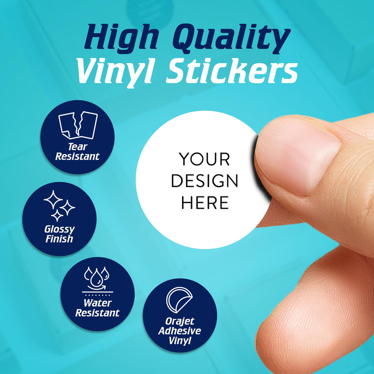 Custom Vinyl Stickers Your Image (100 Count)