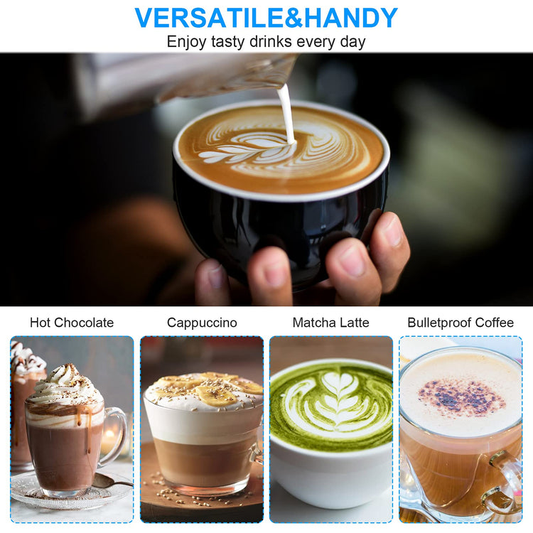 Rechargeable Handheld Milk Frother Wand for Coffee