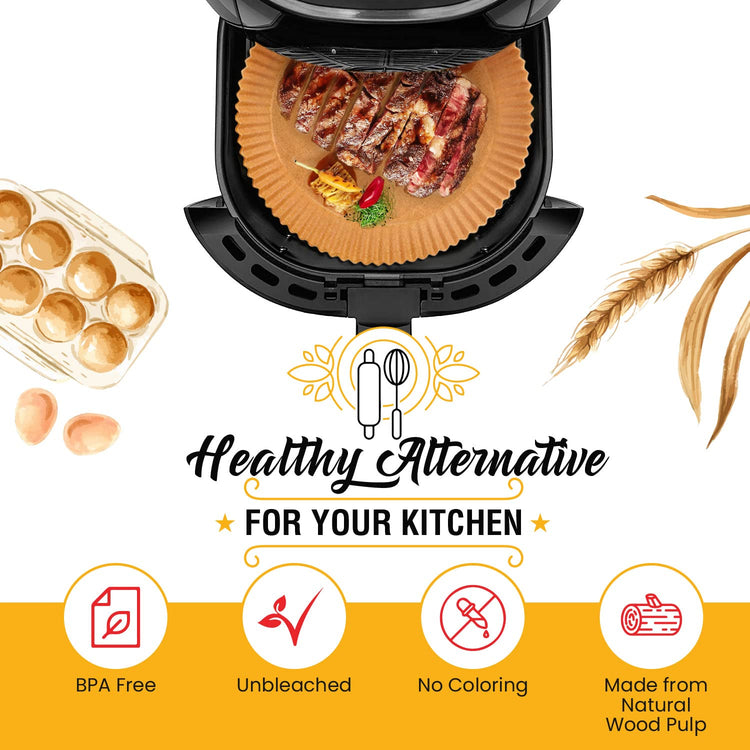 Small Round Air Fryer Liners 6.3" (125 Count)