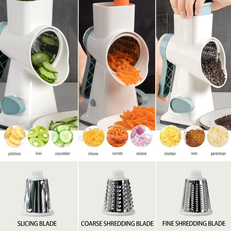 Cheese Grater Hand Crank Rotary Vegetables Shredder with Handle
