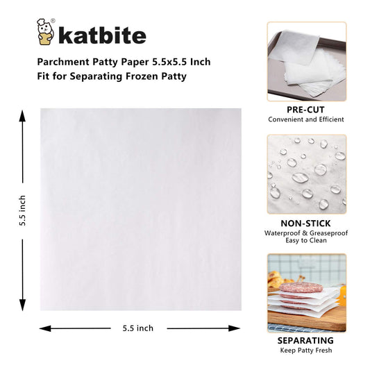 1000 Pcs Burger Patty Paper Squares (1000 Count)