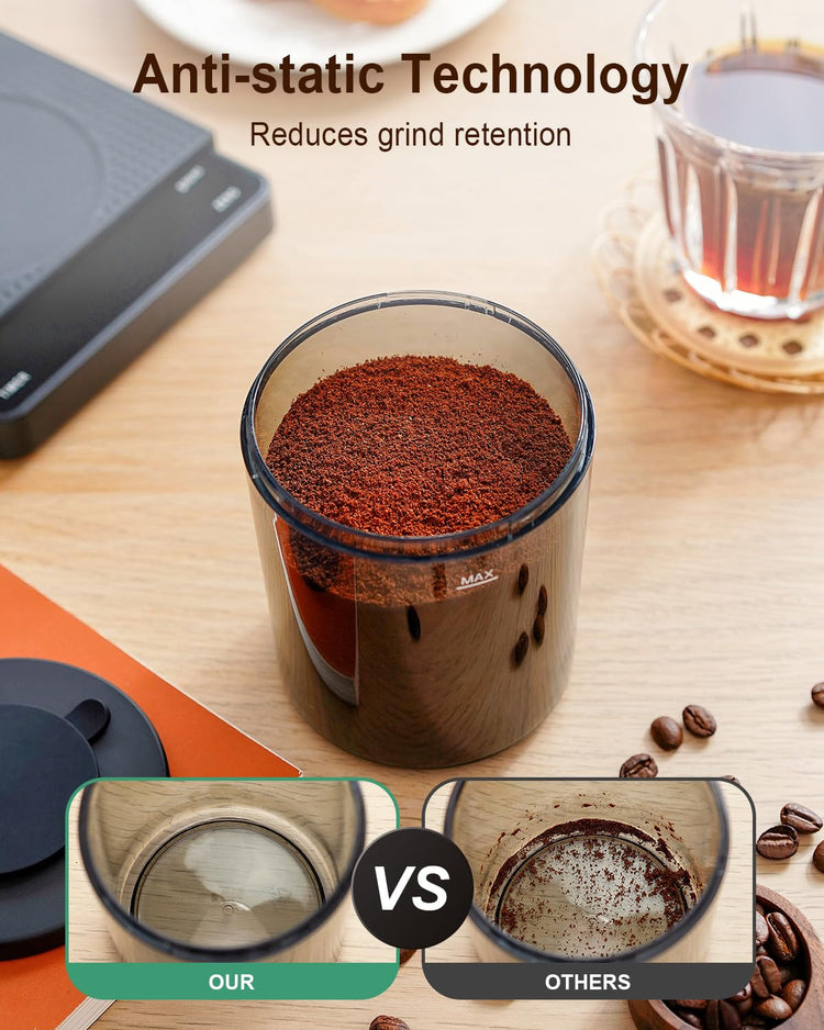 Electric Conical Burr Coffee Grinder with Removable Coffee Scale