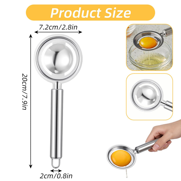 2PCS Egg Separator for Raw Eggs Eggs Yolk White Separation Tool