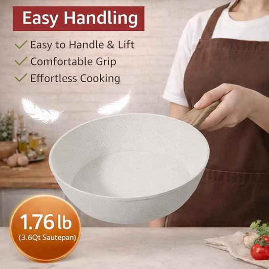 24-Piece Pots and Pans Set Non Stick, Titanium-Reinforced Ceramic Cookware Set, Long-Lasting Nonstick,Non Toxic PFAS-Free, Induction Compatible, Complete Kitchen Set for Everyday Cooking