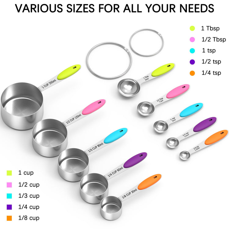 Nesting Measuring Cups and Spoons Set (10 Count)
