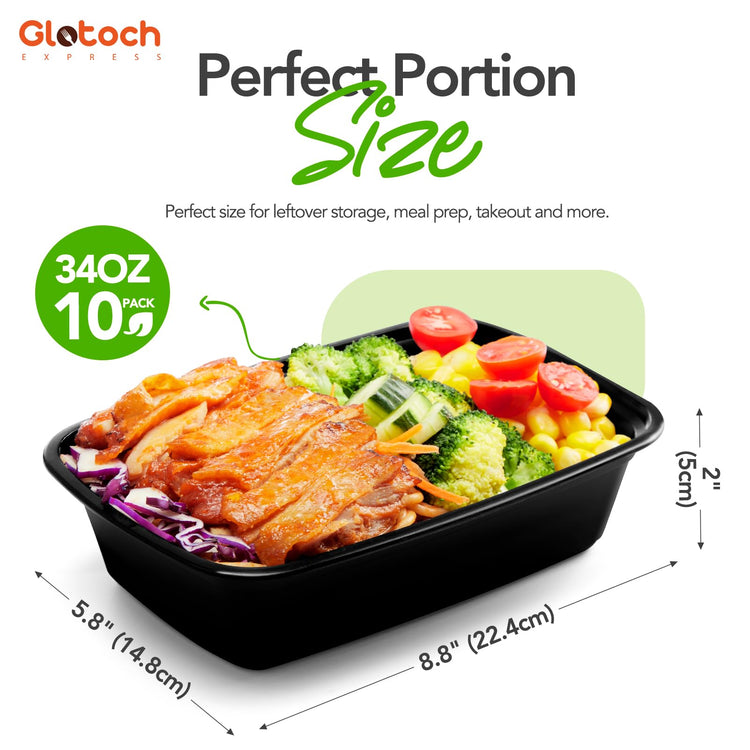 Glotoch Meal Prep Containers with Lids (10 Count)