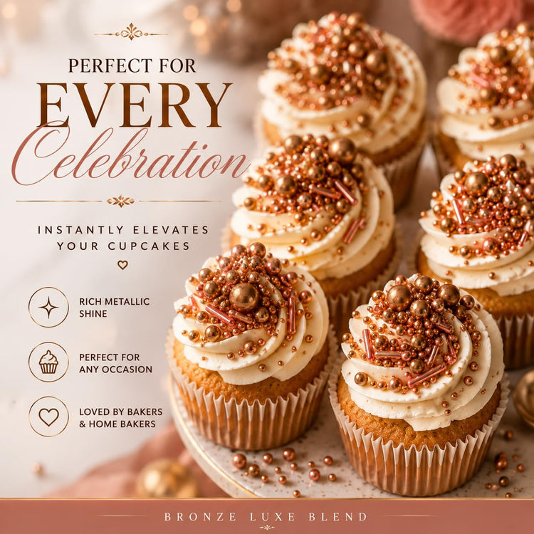Fusion Rose Gold Metallic Sprinkles Mix (4.2 Ounce)