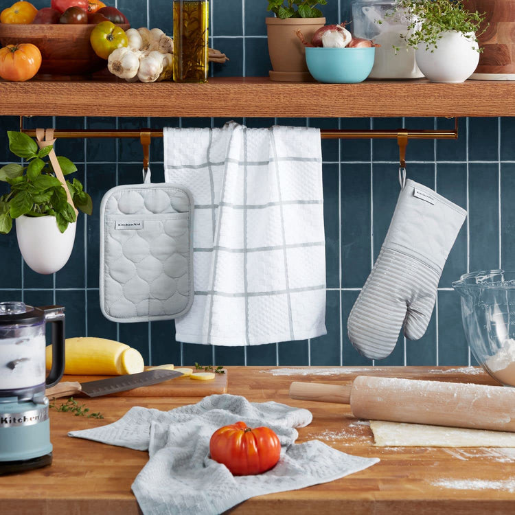 Quilted Cotton Terry Cloth Oven Mitt