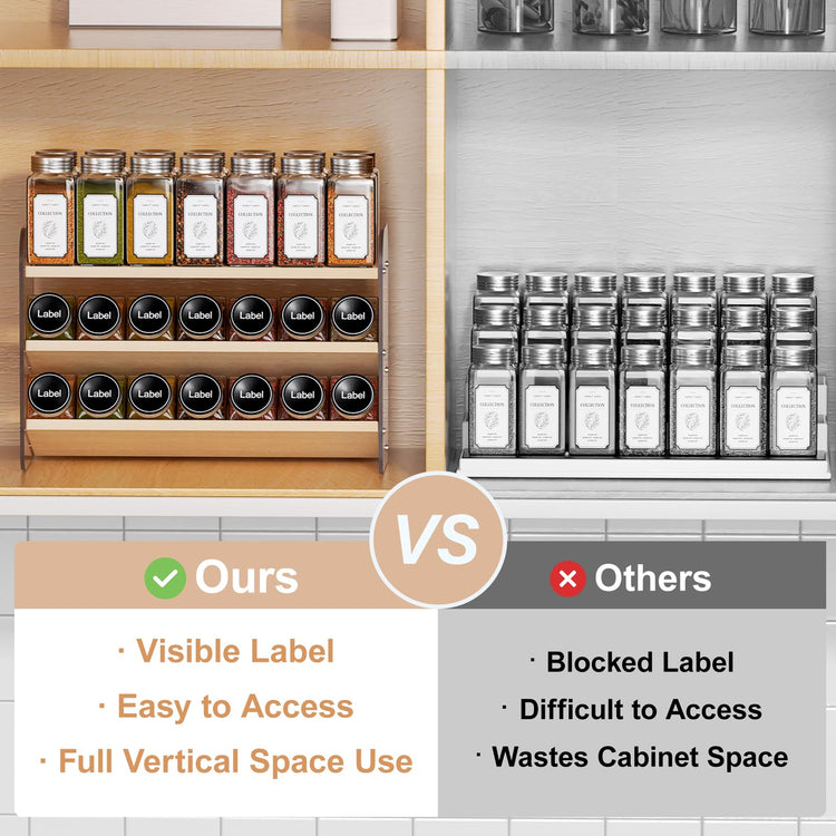 3 Tiered Spice Rack Organizer for Cabinet