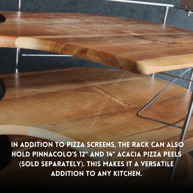 Folding Pizza Rack with five 14 Inch Pizza Screens