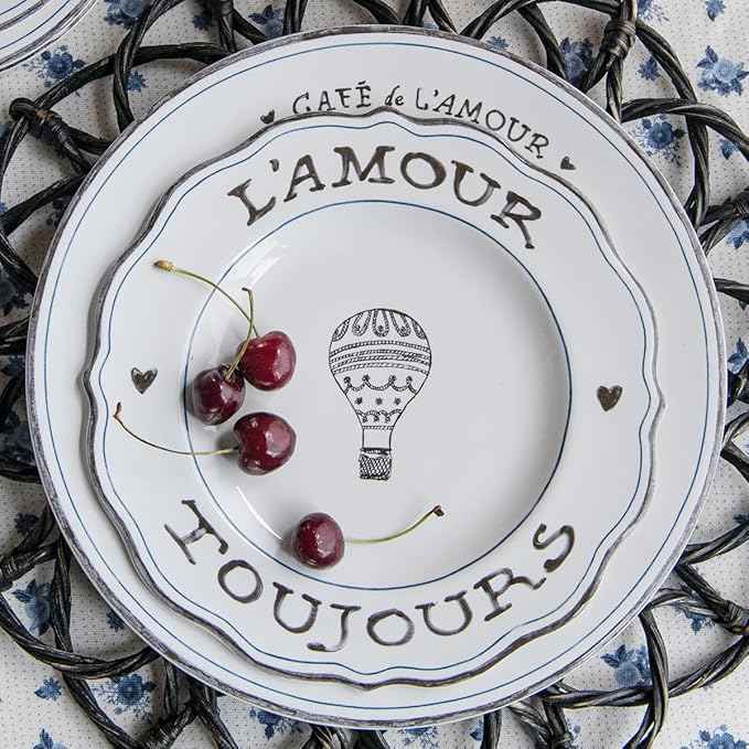 Juliska L'Amour Toujours Dessert/Salad Plate Set of 4
